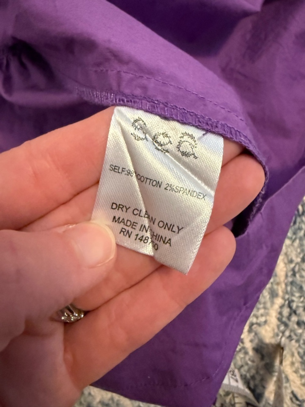 Sea New York Tabitha Tiered Dress Poplin Cotton Grape Purple Size 0 - Picture 11 of 12